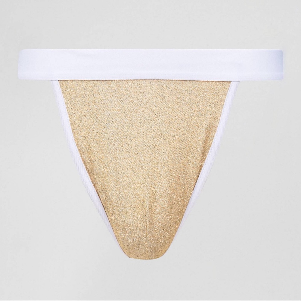 Gold Glitter Thong